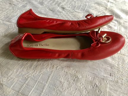 Балетки кожаные