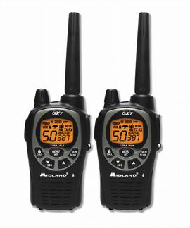 Рации Midland GXT1000 + гарнитуры MA-31