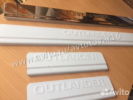 Накладки на пороги Outlander (c 2015) (нержавейка)