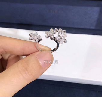 Van Cleef золотое кольцо с бриллиантами 0.88 ct