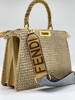 Новая сумка Fendi текстиль + кожа