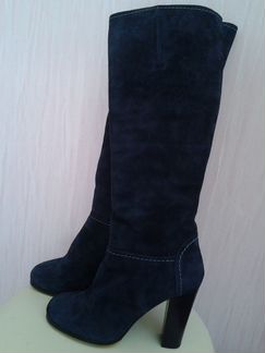 Зимние новые замшевые синие сапоги Valley р. 39