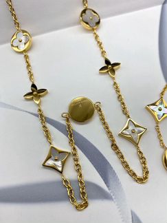 Браслет Louis Vuitton колье LV с перламутром